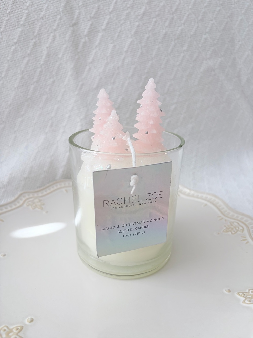 Rachel Zoe "Magical Christmas Morning" Pink Christmas Tree 10oz Scented Candle